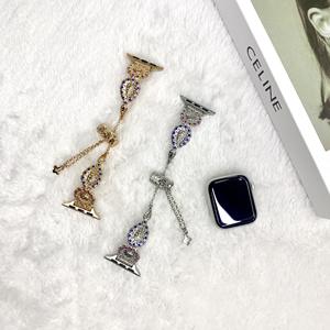 <span class=keywords><strong>Bracelet</strong></span> diamant à la mode pour IWatch Series 8 7 6 5 4 <span class=keywords><strong>3</strong></span> 2 1 <span class=keywords><strong>Bracelet</strong></span> en acier inoxydable pour bracelets de montre <span class=keywords><strong>Apple</strong></span> 44 42 40 <span class=keywords><strong>38</strong></span> <span class=keywords><strong>mm</strong></span> - Product Image 1