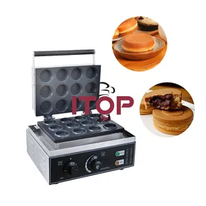 Electric Obanyaki Machine Taiwan Food Red Bean Cake Maker Latest 12 Holes Red Bean Cake Maker