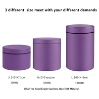Boîte de rangement en métal hermétique personnalisée pour poudre nutritionnelle, avec cuillère, sans BPA, pour café, thé, matcha