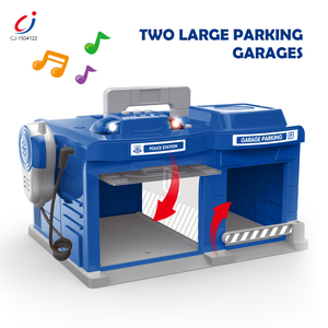 Giocattoli Chengji: Parcheggio con Casa delle Bambole, Multifunzione con Luci e Musica, Auto in Scala 1:32, Walkie-Talkie, Stazione di Polizia - Product Image 2