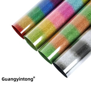 Vinyle thermocollant réfléchissant personnalisé Guangyintong PU Rainbow Glitter Series pour T-shirts et pressage à chaud - Product Image 1