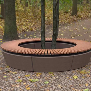Banco per alberi resistente su misura resistente alla corrosione e resistente ai raggi UV per la progettazione e il disegno della biblioteca del museo universitario della scuola inclusi - Product Image 5