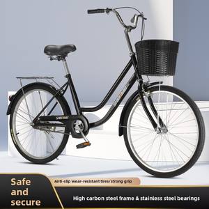 <span class=keywords><strong>Bicicleta</strong></span> Urbana de Acero de Una Velocidad, 24/26 Pulgadas, para Mujer, Fabricada en China por OEM - Product Image 3