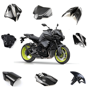 Kit Completo de Carrocería para Motocicleta, Fibra de Carbono, para Yamaha <span class=keywords><strong>MT10</strong></span> FZ10, Guardabarros, Alerones, Piezas Modificadas, Carbono 3K, Negro Gris, 16-21 - Product Image 6