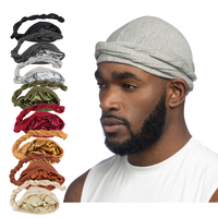 Wave Cap - Silky wave caps / Rags cap / Durag cap / 360 Waves cap Blac –  AfricanFabs