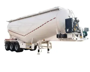 Neues Design 60 Tonnen Schüttgut 40 Kubikmeter Boden pulver Tanker Anhänger V Form Transport Flugasche Sattelzug