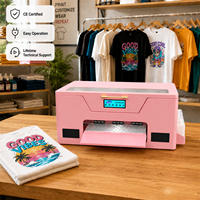Printer Desktop SCX Pink DTF untuk Pencetakan Pakaian Kaos 330mm Kepala XP600 Bersertifikasi CE Kustomisasi OEM