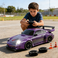 Voiture de sport RC WGNRC Y8827 à l'échelle 1/24, voiture de course RC à l'échelle réelle 2,4G, voiture de course RC à grande vitesse 20 km/h, voiture de course RC à drift