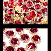 Bijoux à bricoler soi-même Rond Pointu CZ Cristal Diamant Argent Or Fond Chaussures Robe Bandeau Sac Couture Verre Perceuse Strass