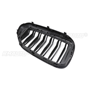Rejilla Delantera para BMW Serie 5 G30 G31 2017-2020 520i 530i 540i, Doble Listón, Aspecto de Fibra de Carbono Negro Brillante - Product Image 5
