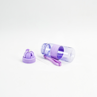 Bouteille de sport en plastique AS sans BPA avec logo personnalisé, couvercle rabattable anti-fuite, bouteille en plastique portable pour les étudiants, les hommes, les femmes, la salle de sport, l'entraînement
