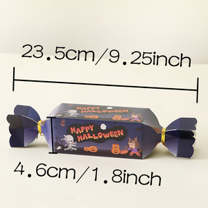 Sac en papier pour emballage cadeau de biscuits fantômes d'Halloween, boîte de bonbons pour enfants, stock disponible, décoration de fête, conteneur de cadeaux - Product Image 2