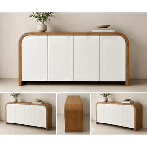 Buffet moderne 1855 x 455 x 865 en bois pour ameublement domestique - Product Image 5
