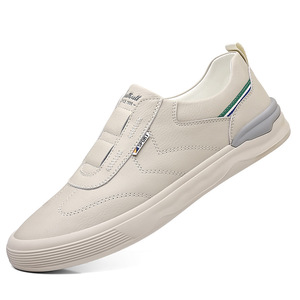 Zapatos Slip-On para Hombre, Zapatillas Blancas con Suela de Goma Suave, Tacón Bajo, Mocasines Casuales para el Tiempo Libre - Product Image 4