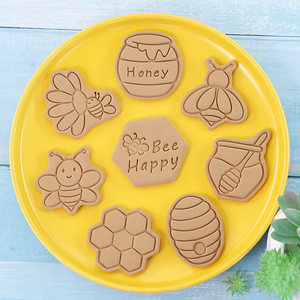 Moule à biscuits en forme d'<span class=keywords><strong>abeille</strong></span>, moule à biscuits en plastique pour festival des abeilles, miel, 3D, outils de pâtisserie pour gâteaux en fondant 3D - Product Image 3