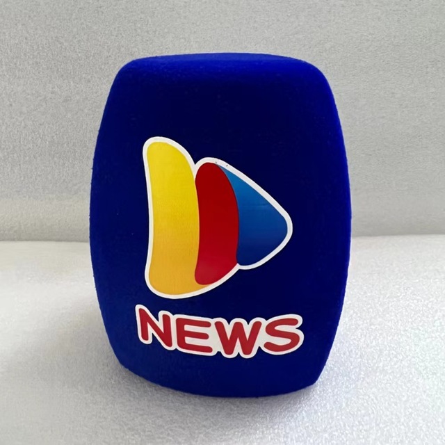 Customized Flocking Microphone Sponge Printing Logo Covers Mic Windscreen Foam Windshield Model KD668-C240312 Type Other TV