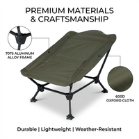 Lit de camp pliable 2-en-1 en aluminium de haute qualité pour loisirs, vacances, extérieur, confortable, moderne, plage, randonnée, pique-nique