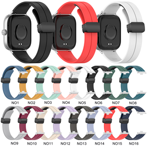 Forwelleny nouveau Design pour <span class=keywords><strong>xiaomi</strong></span> <span class=keywords><strong>Mi</strong></span> <span class=keywords><strong>Band</strong></span> 8 9 Pro caoutchouc Silicone boucle magnétique bracelet de montre sangles ceinture pour Redmi Watch 4 5 - Product Image 2