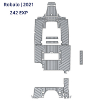 Tapis de pont de bateau personnalisable gravé au laser CNC XYF Marine, Robalo 242EXP, adhésif 3M, antidérapant, résistant aux UV, mousse EVA