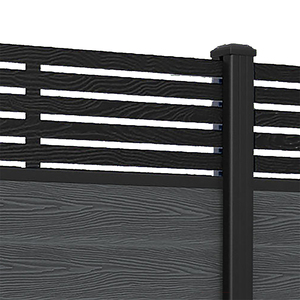 Valla WPC horizontal de 6 pies y puertas <span class=keywords><strong>para</strong></span> casas Valla DE PANTALLA DE PRIVACIDAD sin excavación con <span class=keywords><strong>tratamiento</strong></span> de superficie en relieve - Product Image 4
