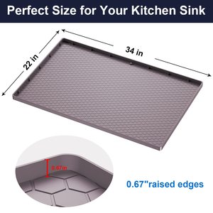 Silicone impermeabile sotto il lavandino tappetino per cucina protezione armadio misura diversi armadio facile da posizionare - Product Image 3