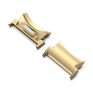 Adaptadores de 20 mm y 22 mm para <span class=keywords><strong>Samsung</strong></span> <span class=keywords><strong>Galaxy</strong></span> <span class=keywords><strong>Watch</strong></span> FE 7 6 <span class=keywords><strong>Classic</strong></span> 5 Pro <span class=keywords><strong>4</strong></span> <span class=keywords><strong>Classic</strong></span> 46 mm, Conector de Correa de Acero Inoxidable Dorado - Product Image 4