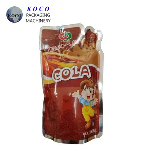 KOCO热卖宠物铝涂层铝箔内置吸管直立袋果汁袋