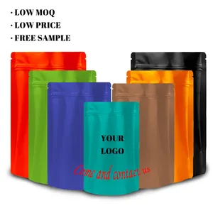 Stand Up Pouch Custom Printed 3.5g 7g Colored Candy Proof Smell Ziplock All kind Food Packaging Designer Aluminum Foil Bags