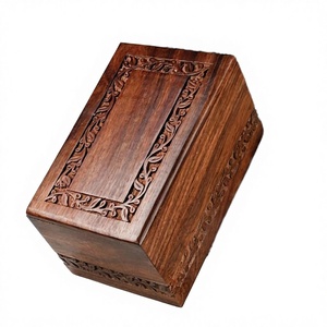 <b>Wood</b> Carved Sustainable Multifunction Rectangle Classic Design Large <b>Storage</b> <b>Box</b> - Product Image 3