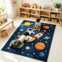 15mm Bedruckter Kinderzimmerteppich Weicher Schlafzimmerteppich Kaschmir Flauschig Rutschfest Kunstfell Klassenzimmer Kinderzimmer Kinderteppich