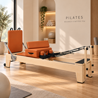 Machine de Pilates Reformer Haut de Gamme en Bois d'Érable, Capacité de Charge 150 kg, Ressort à Fil de Piano, Emballage en Bois, pour Studio Commercial et Usage Corporel