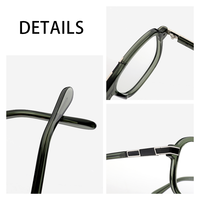 Nouvelles lunettes optiques carrées LC Manufacturers pour hommes et femmes, monture à rayures, design tendance, lunettes de vue en acétate