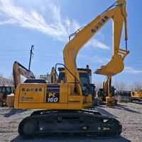 Excavatrice sur chenilles Komatsu PC160-7 d'occasion de 16 tonnes avec godet de 0,65 m³