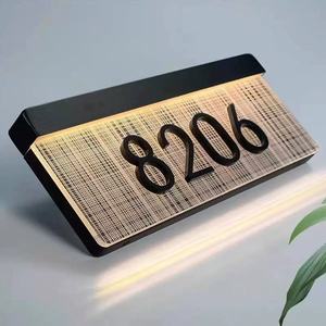 Pannello Luminoso per Porte di Hotel di Lusso, Griglia in Acrilico 3D, Personalizzazione Tridimensionale del Numero della Stanza - Product Image 1