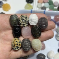 Figurines miniatures en coquille de tortue en cristal naturel, pierres brutes, pour la guérison, le Feng Shui et la décoration artisanale - Vente en gros
