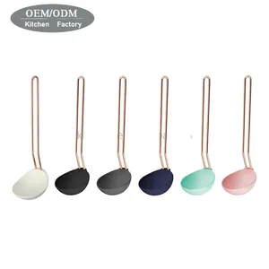 Stock clearance kitchen cooking Stainless steel function custom ladle set nylon ladle