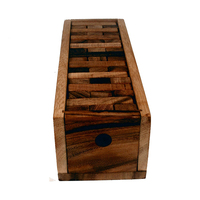 Blocs de construction éducatifs en bois, jouets à empiler unisexe, tour de culbutage, jeu de construction avec boîte en bois pour tous les âges
