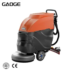 Gaoge Brand Model A1 Fold Hand Push Floor Scrubber Cleaning Machine 55/60L 530/780MM 120BAR 180RPM Floor Scrubber Drier