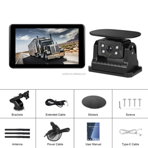 Moniteur de voiture numérique sans fil Podofo 7'' avec panneau solaire, caméra de recul, enregistrement en boucle BSD, étanche IP68 pour camion, bus, OEM - Product Image 6