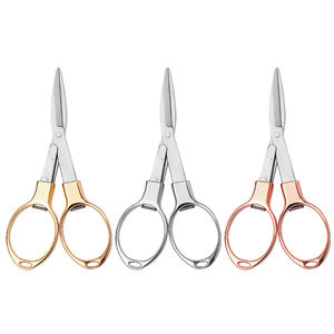 <span class=keywords><strong>Mini</strong></span> Tesoura Pequena Portátil Multiuso de Viagem Dobrável de Aço Inoxidável com Cabo de Liga Metálica para Bolso - Product Image 1