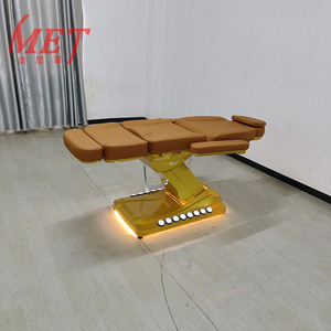 เฟอร์นิเจอร์ร้านเสริมสวยทันสมัยระดับมืออาชีพ เตียงนวดหน้าปรับระดับได้ เตียงต่อขนตาโค้งหรูหรา พร้อมไฟ LED สำหรับสปา - Product Image 4