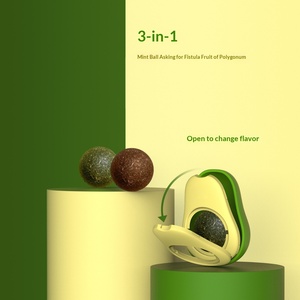 ของเล่นแมวแบบแท่งกัดรูปการ์ตูนอะโวคาโด ทำจากวัสดุ ABS บรรจุแคทนิป ช่วยทำความสะอาดฟัน สำหรับสัตว์เลี้ยง - Product Image 3