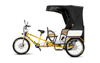 ESTER 2023 Vélo à pédales à trois roues Rickshaw à vendre, 5 places, 26 pouces, boîte lumineuse publicitaire LED