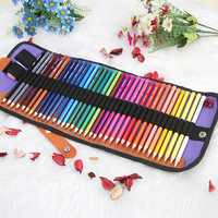 Trousse à crayons enroulable 36 50 72 couleurs vente en gros kit de crayons de couleur pour artiste professionnel dessin