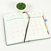Agenda Exécutif Vintage 2027 en Gros, Personnalisé A5, en Cuir PU Bleu Premium, Planificateur Quotidien de Bureau 2027 en Espagnol