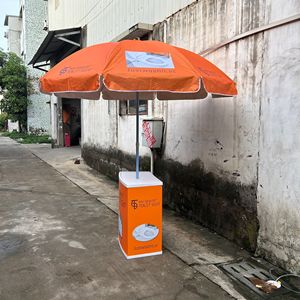 Ngoài trời kim loại di động gian hàng quảng cáo Triển Lãm Đứng bảng khuyến mãi với ô - Product Image 2