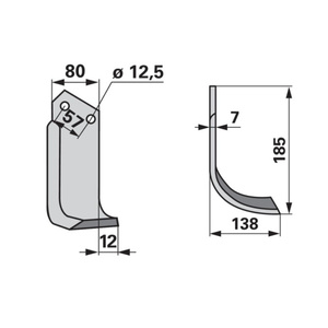 Lame de motoculteur agricole en gros, pièces de lame de cultivateur, pièces d'équipement agricole, lame de motoculteur 0040105D - Product Image 5