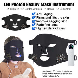 SHOmfrs Gesichts- und Hals-Photonen-Verjüngung Silikon Rotlichttherapie Flexible Anti-Aging LED-Gesichtsmasken LED-<span class=keywords><strong>Gel</strong></span>-Gesichtsmaske für Spa - Product Image 4