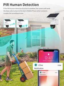 ICSEE 4G Cámaras de seguridad inalámbricas para exteriores con energía solar con micrófono incorporado Acceso seguro a la tarjeta SIM - Product Image 4