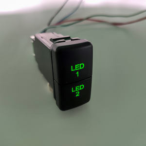 Interruptor LED de doble botón de 12V para Toyota Hilux Land Cruiser FJ Cruiser, iluminación interior, control de la consola central - Product Image 3